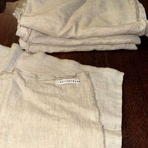 Pottery barn neutral color linen twill napkins set of 4